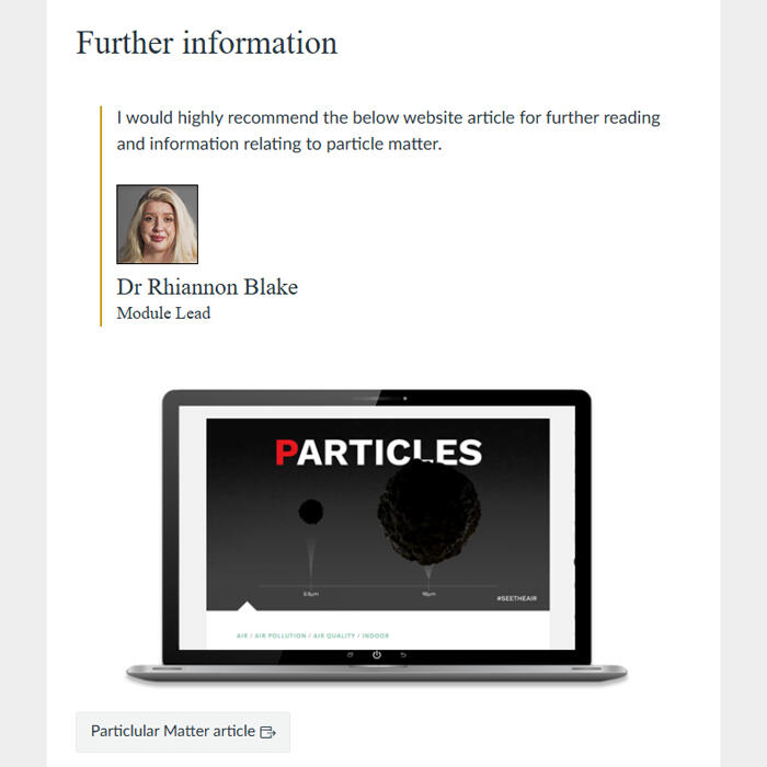 Interactive elements on page